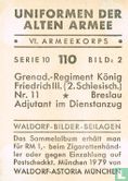Grenad.-Regiment König Friedrich III. (2.Schlesisch.) Nr. 11 * Breslau Adjutant im Dienstanzug - Afbeelding 2