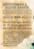 Westpreuß. Train-Abteilg. Nr. 17. Danzig (Langfuhr) Leutnant im Dienstanzug - Afbeelding 2