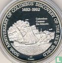 Turks and Caicos Islands 20 crowns 1991 (PROOF) "500th anniversary of Columbus' discovery of the New World - Columbus crosses the Atlantic" - Image 2