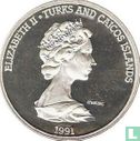 Turks and Caicos Islands 20 crowns 1991 (PROOF) "500th anniversary of Columbus' discovery of the New World - Ships set sail" - Image 1
