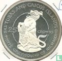 Turks- en Caicoseilanden 25 crowns 1978 (PROOF) "25th anniversary of the Coronation of Elizabeth II - White Greyhound of Richmond" - Afbeelding 2