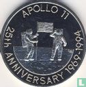 Turks- en Caicoseilanden 5 crowns 1993 "25th anniversary Apollo 11 - Astronauts raising flag on the moon" - Afbeelding 2