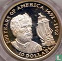 Cook-Inseln 10 Dollar 1990 (PP) "500 years of America - Amerigo Vespucci" - Bild 2