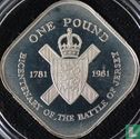 Jersey 1 pound 1981 (BE - argent) "200th anniversary Battle of Jersey" - Image 1