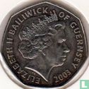 Guernsey 50 pence 2003 "50 years Coronation of Queen Elizabeth II - Queen on Throne" - Afbeelding 1