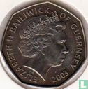 Guernsey 50 Pence 2003 "50 years Coronation of Queen Elizabeth II - Queen on horseback" - Bild 1