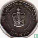 Guernsey 50 Pence 2003 "50 years Coronation of Queen Elizabeth II - Crown" - Bild 2