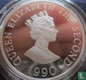 Alderney 2 pounds 1990 (PROOF - zilver) "90th anniversary of the Queen Mother" - Afbeelding 1
