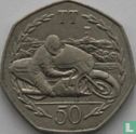 Man 50 pence 1983 (AA) "Tourist Trophy Motorcycle Races" - Afbeelding 2