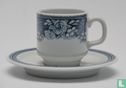 Koffiekop en schotel - Sonja 305 - Decor Windsor blauw- Mosa - Image 1