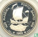 Portugal 100 escudos 1989 (PROOF - zilver) "Discovery of Madeira and Porto Santo" - Afbeelding 1