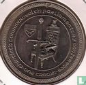 Man 1 crown 1984 (koper-nikkel) "30th Commonwealth Parliamentary Conference - throne with sword and shield" - Afbeelding 2