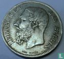 Belgique 5 francs 1868 (petite tête - position B) - Image 2