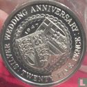 Man 25 pence 1972 (PROOF) "25th anniversary Marriage of Queen Elizabeth II and Prince Philip" - Afbeelding 2
