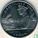 Île de Man 1 crown 1994 "50th anniversary of Normandy Invasion - General Eisenhower" - Image 2
