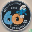 België 5 euro 2018 (PROOF - gekleurd) "60th anniversary of the Smurfs" - Afbeelding 1