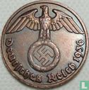 Duitse Rijk 2 reichspfennig 1936 (hakenkruis - F) - Afbeelding 1