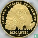 Frankrijk 500 francs / 70 écus 1991 (PROOF - goud) "René Descartes" - Afbeelding 1