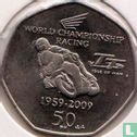 Man 50 pence 2009 "50th anniversary of Honda TT World Championship Racing" - Afbeelding 2
