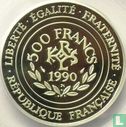 France 500 francs / 70 écus 1990 (PROOF - platinum) "Charlemagne" - Image 1