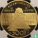 Frankrijk 500 francs 1993 (PROOF - 31.1 g) "200 years Louvre Museum - Mona Lisa" - Afbeelding 1