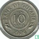 Guyana 10 cents 1974 - Afbeelding 1