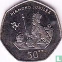 Man 50 pence 2012 "Diamond Jubilee" - Afbeelding 2
