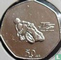 Man 50 pence 2014 "Tourist Trophy motorcycle - John McGuinness" - Afbeelding 2