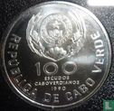 Cap-Vert 100 escudos 1990 (BE - argent) "Papal visit" - Image 1