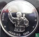 Cap-Vert 100 escudos 1990 (BE - argent) "Papal visit" - Image 2