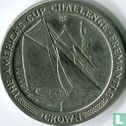 Isle of Man 1 crown 1987 (copper-nickel) "America's Cup - Statue of Liberty" - Image 2