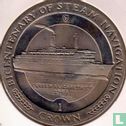 Isle of Man 1 crown 1988 "Bicentenary of Steam Navigation - Queen Elizabeth II" - Image 2