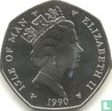 Isle of Man 50 pence 1990 (AA) "Christmas 1990" - Image 1