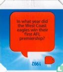 In what year did the West Coast eagles win their first AFL premiership? - 1992 - Image 1