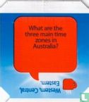 What are the three main time zones in Australia? - Western, Central, Eastern. - Afbeelding 1