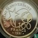 Frankrijk 100 francs 1991 (PROOF) "100th anniversary of basketball - free throw" - Afbeelding 1