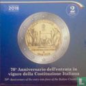 Italië 2 euro 2018 (PROOF) "70th anniversary of the entry into force of the Italian Constitution" - Afbeelding 3