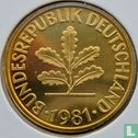 Germany 10 pfennig 1981 (J) - Image 1