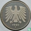Allemagne 5 mark 1981 (F) - Image 1