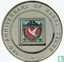 Äquatorialguinea 1000 Franco 1995 (Typ 1) "150th anniversary First tricolor stamp Basel Taube" - Bild 2