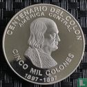 Costa Rica 5000 colones 1997 (PROOF) "Centennial of the Colon"  - Image 2