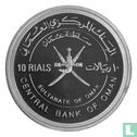 Oman 10 rials 1995 (PROOF) "25th Anniversary of National Day - Central Bank" - Image 2