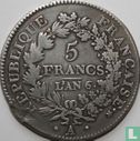 France 5 francs AN 6 (A) - Image 1