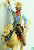 Cowboy op paard met Lasso - Afbeelding 3