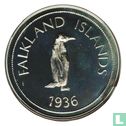 Falkland Islands Crown (D) 1936 (Silver - PROOF) "Edward VIII Fantasy Coronation Medallion" - Afbeelding 2