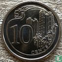 Singapour 10 cents 2016 - Image 2