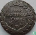 France 5 centimes AN 8 (D) - Image 1