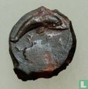 Syracuse, Sicily  AE17  (Hemilitron, Dolphin & Shell, Ancient Greece)  400 BCE - Image 1