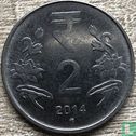 India 2 rupees 2014 (Hyderabad) - Image 1