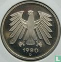 Allemagne 5 mark 1980 (D) - Image 1